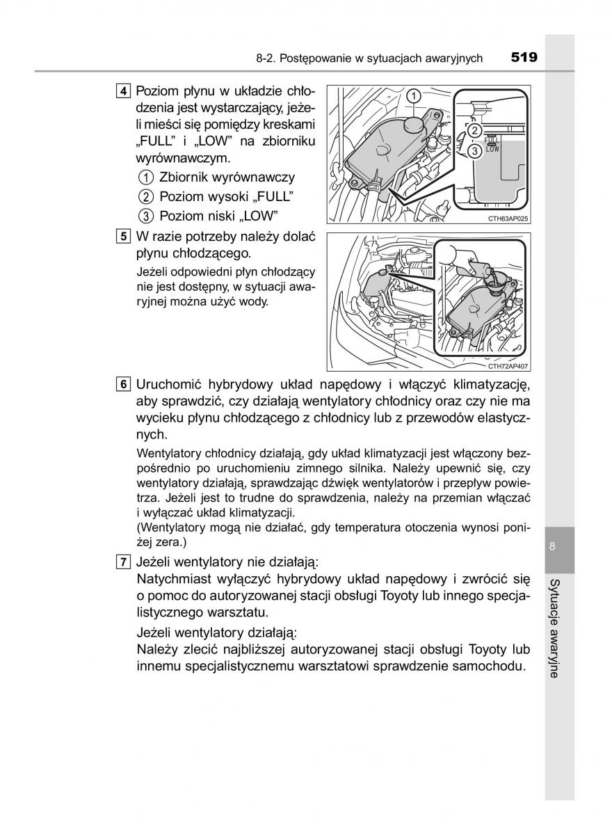 Toyota Auris Hybrid II 2 instrukcja obslugi / page 519