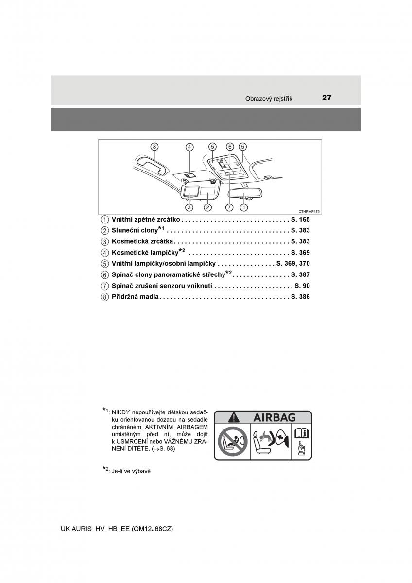 Toyota Auris Hybrid II 2 navod k obsludze / page 27