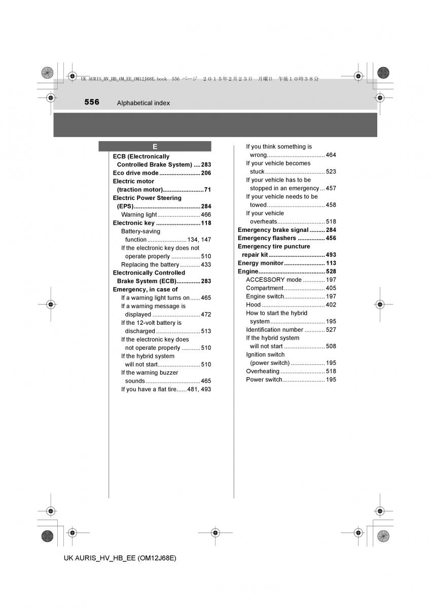Toyota Auris Hybrid II 2 owners manual / page 556