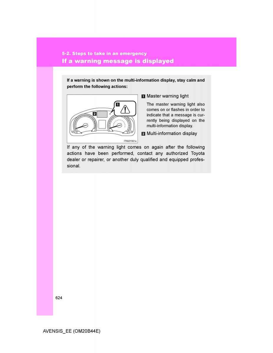 Toyota Avensis III 3 owners manual / page 624