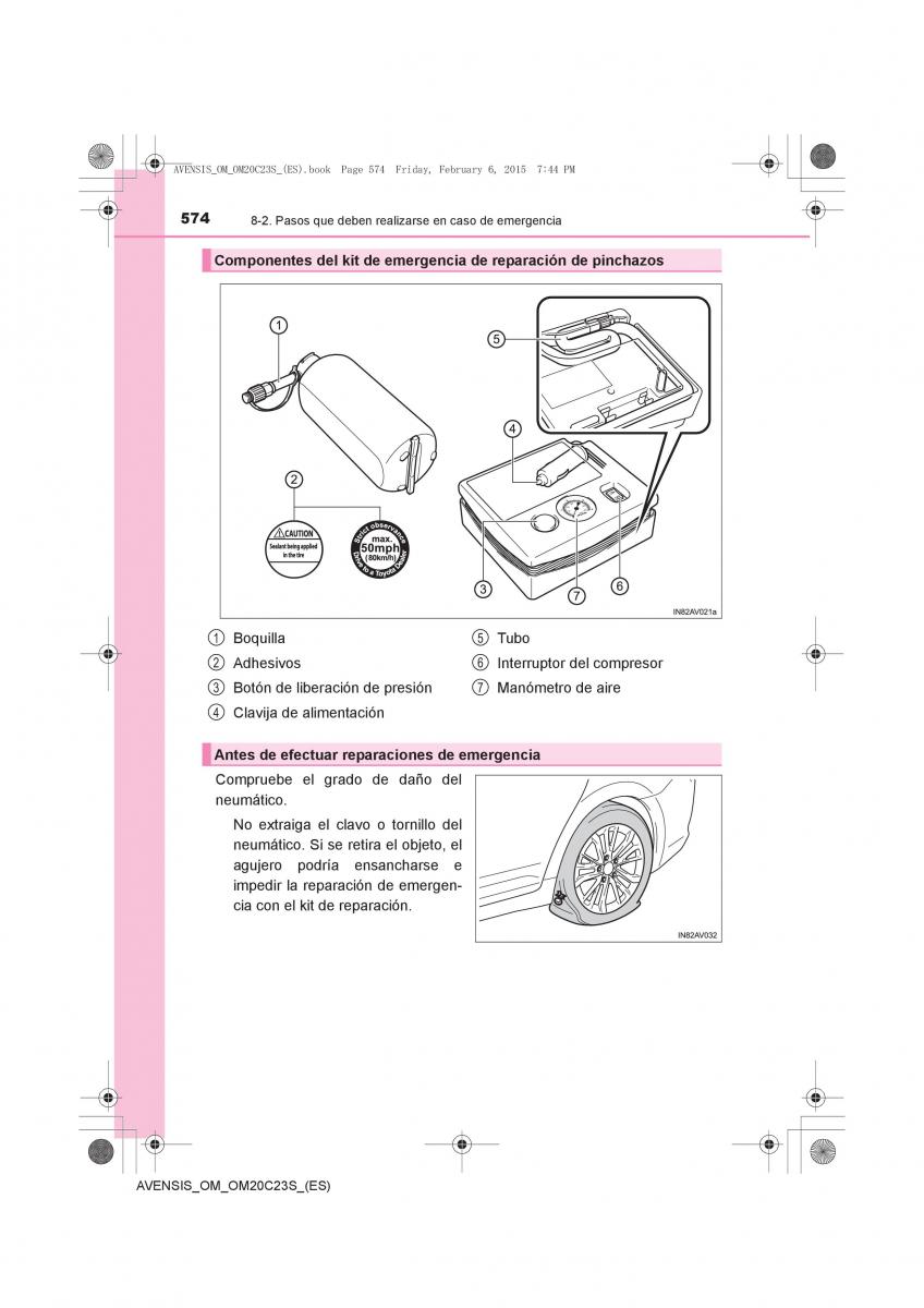 Toyota Avensis IV 4 manual del propietario / page 574