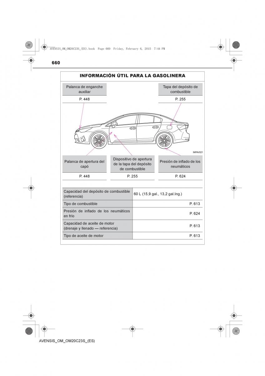Toyota Avensis IV 4 manual del propietario / page 660