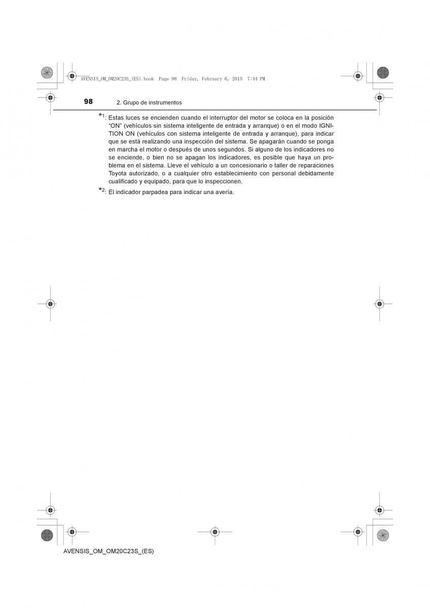 Toyota Avensis IV 4 manual del propietario / page 98