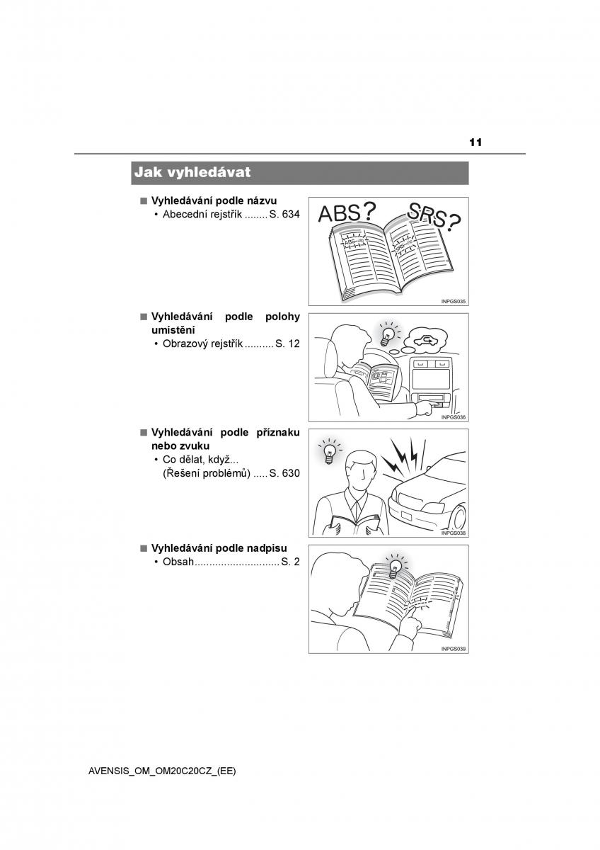 Toyota Avensis IV 4 navod k obsludze / page 11