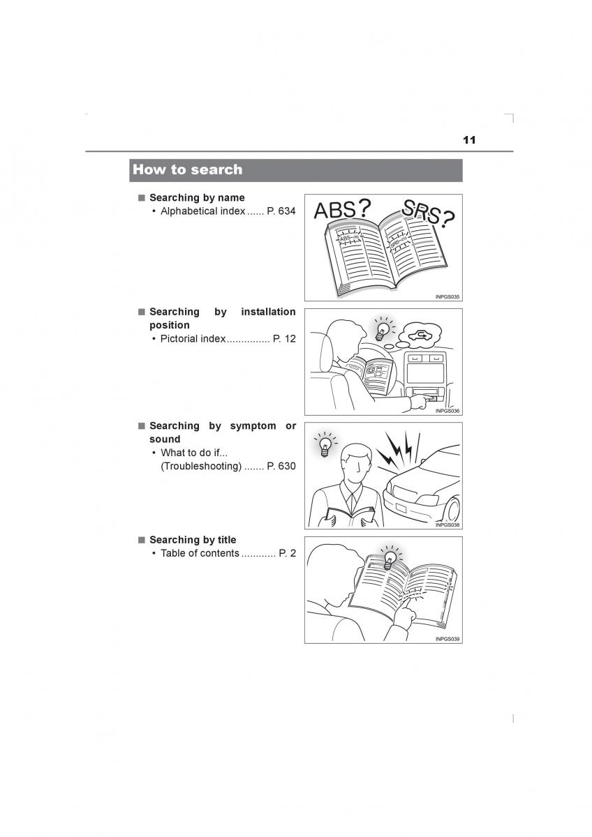 Toyota Avensis IV 4 owners manual / page 11