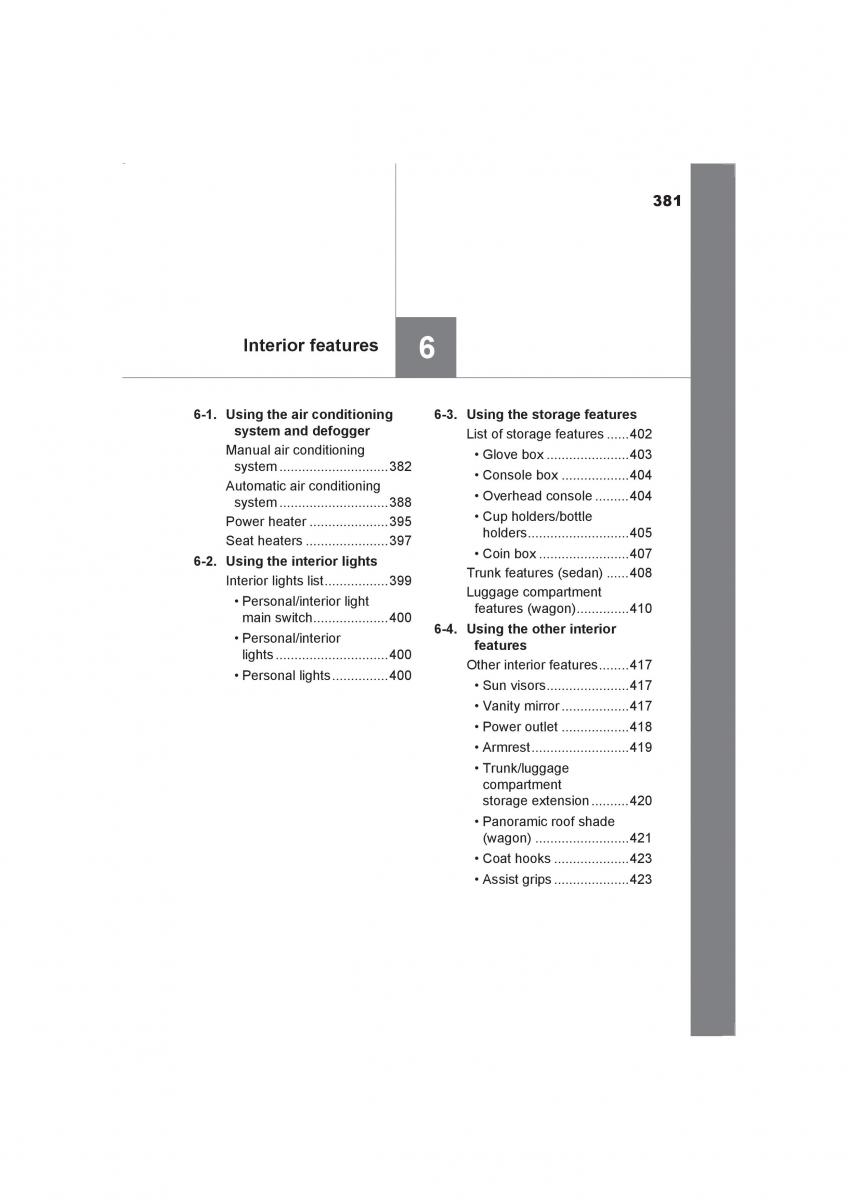 Toyota Avensis IV 4 owners manual / page 381