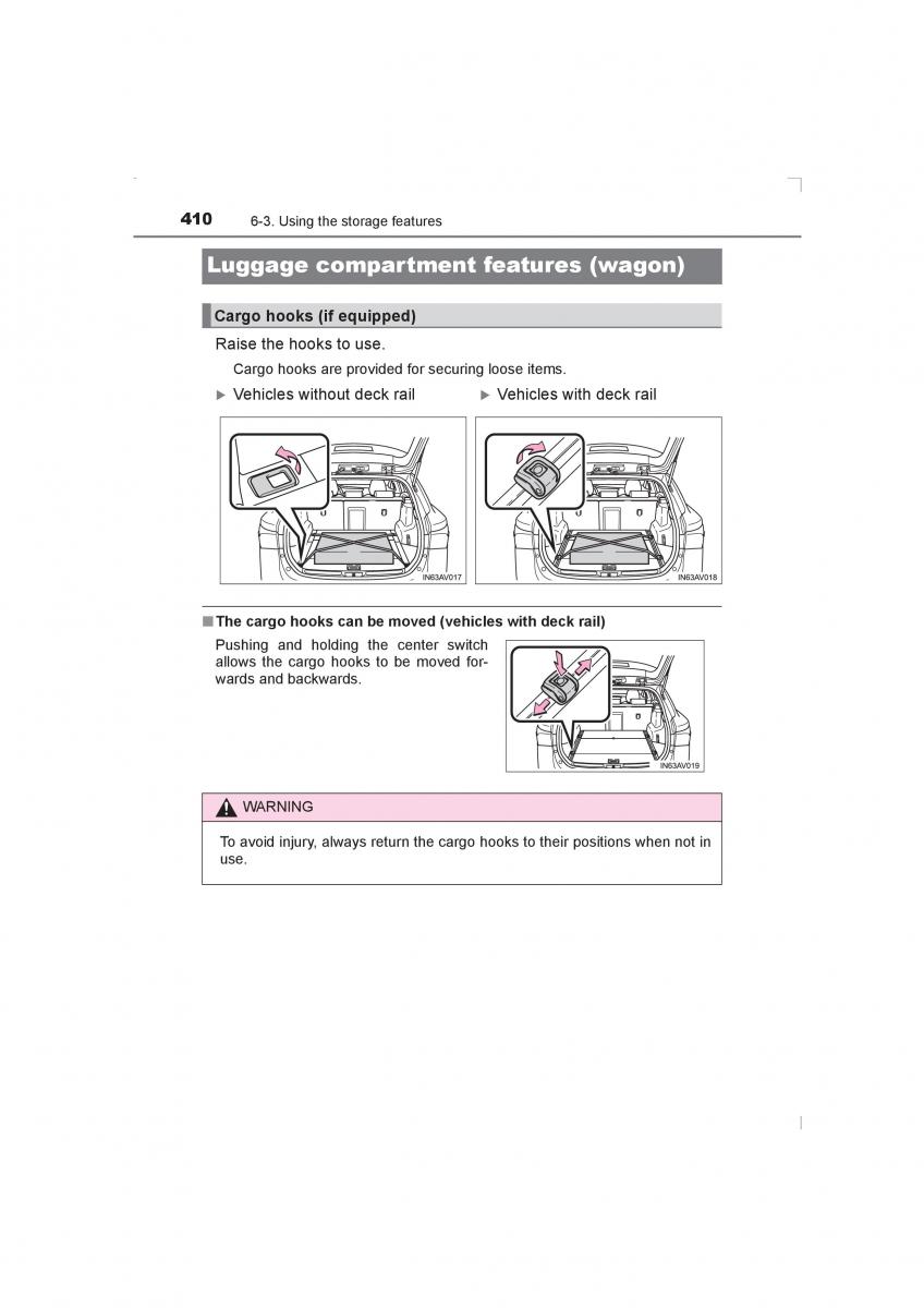 Toyota Avensis IV 4 owners manual / page 410