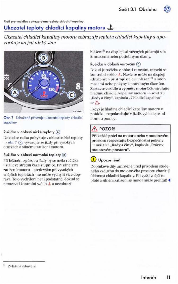 VW Golf VI 6 Variant navod k obsludze / page 13