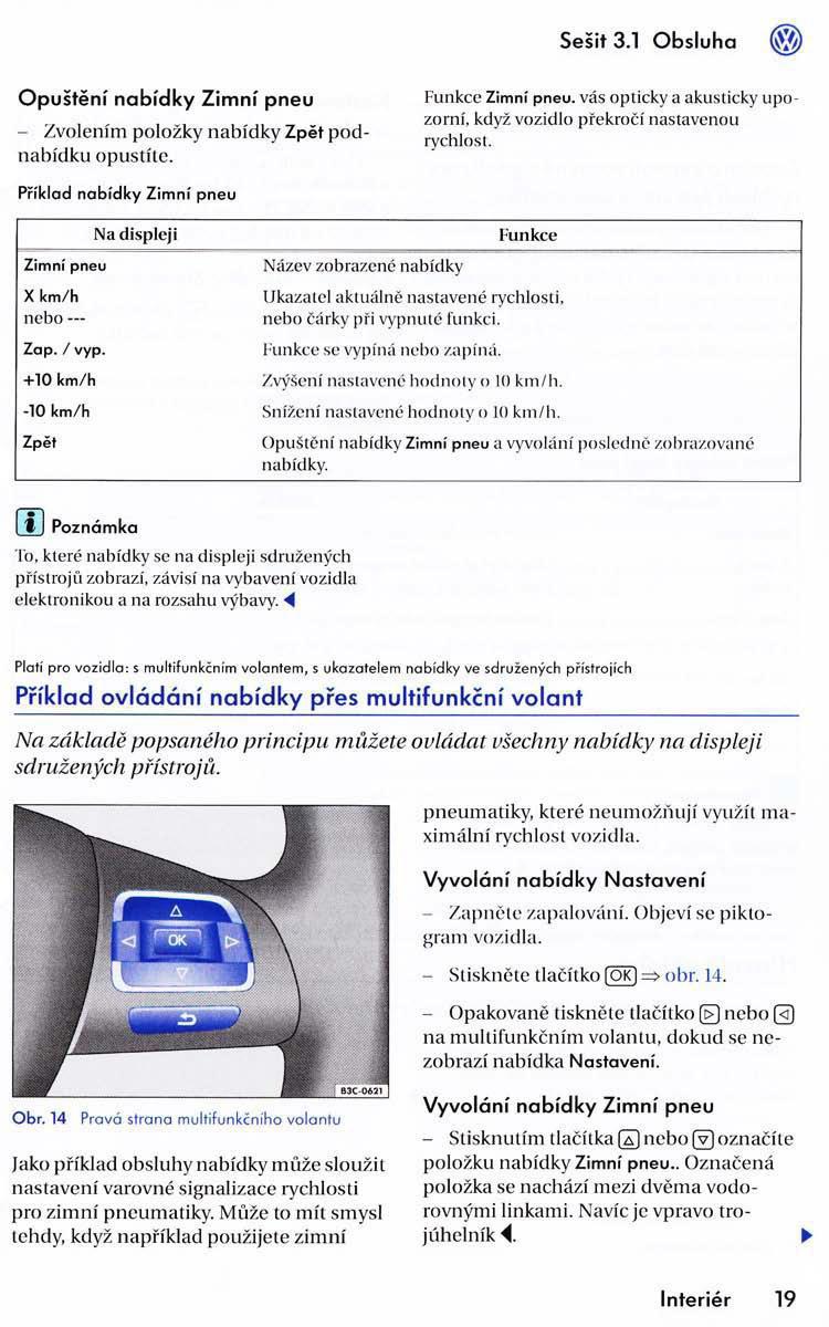 VW Golf VI 6 Variant navod k obsludze / page 21