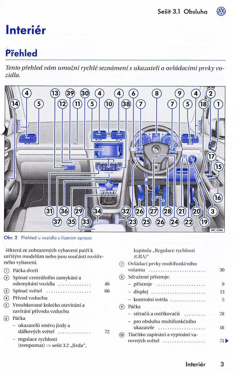 VW Golf VI 6 Variant navod k obsludze / page 5