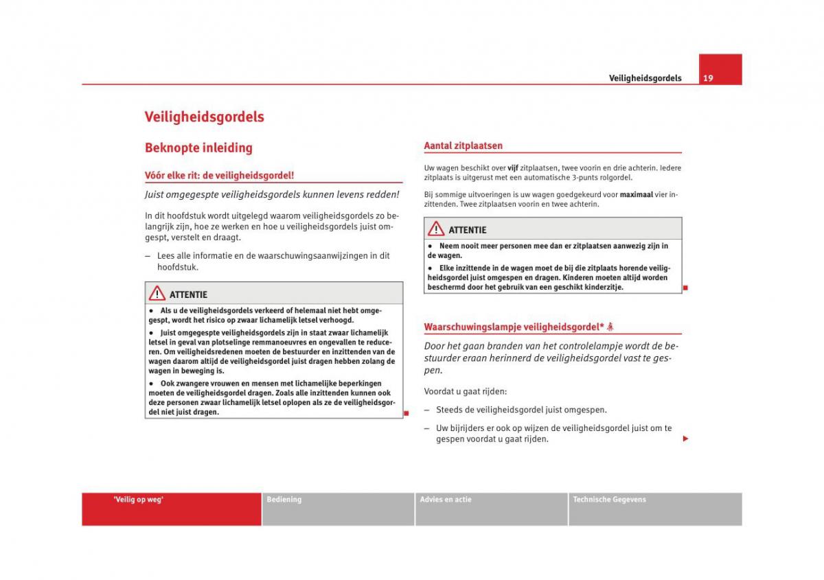 Seat Altea instruktieboek / page 21