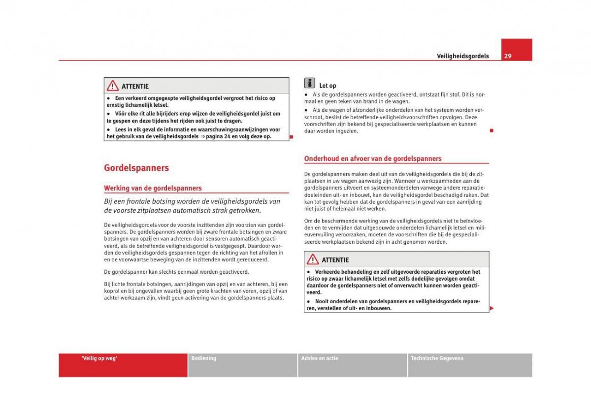 Seat Altea instruktieboek / page 31