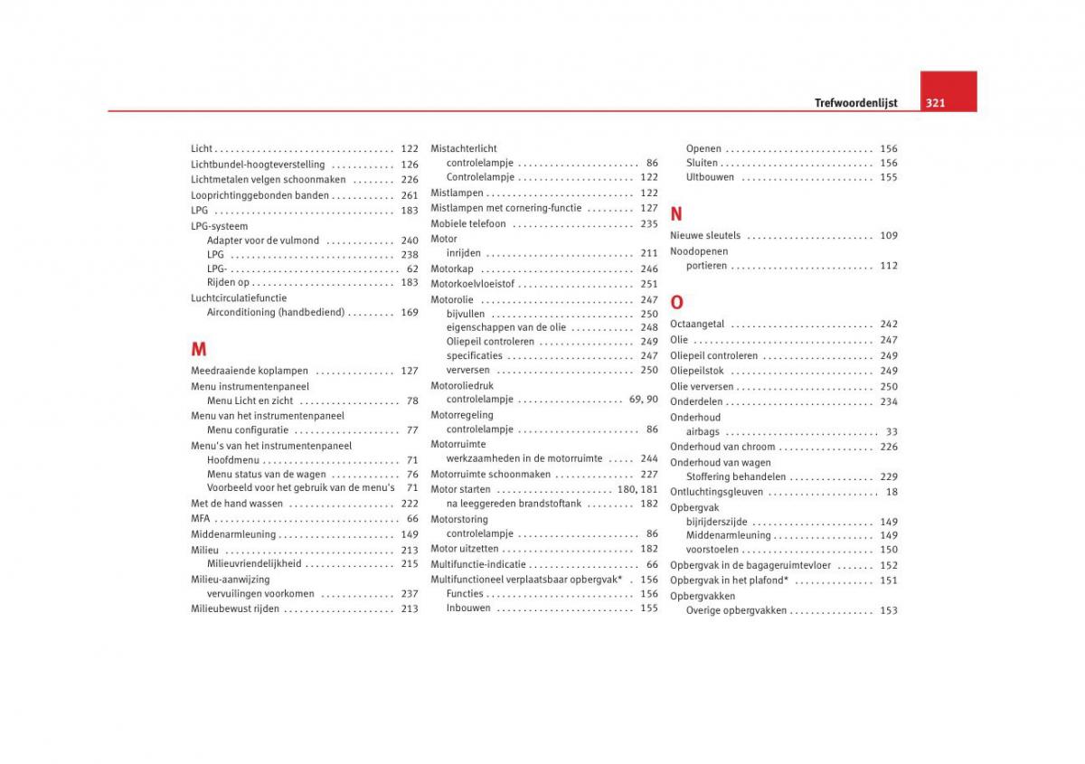 Seat Altea instruktieboek / page 323