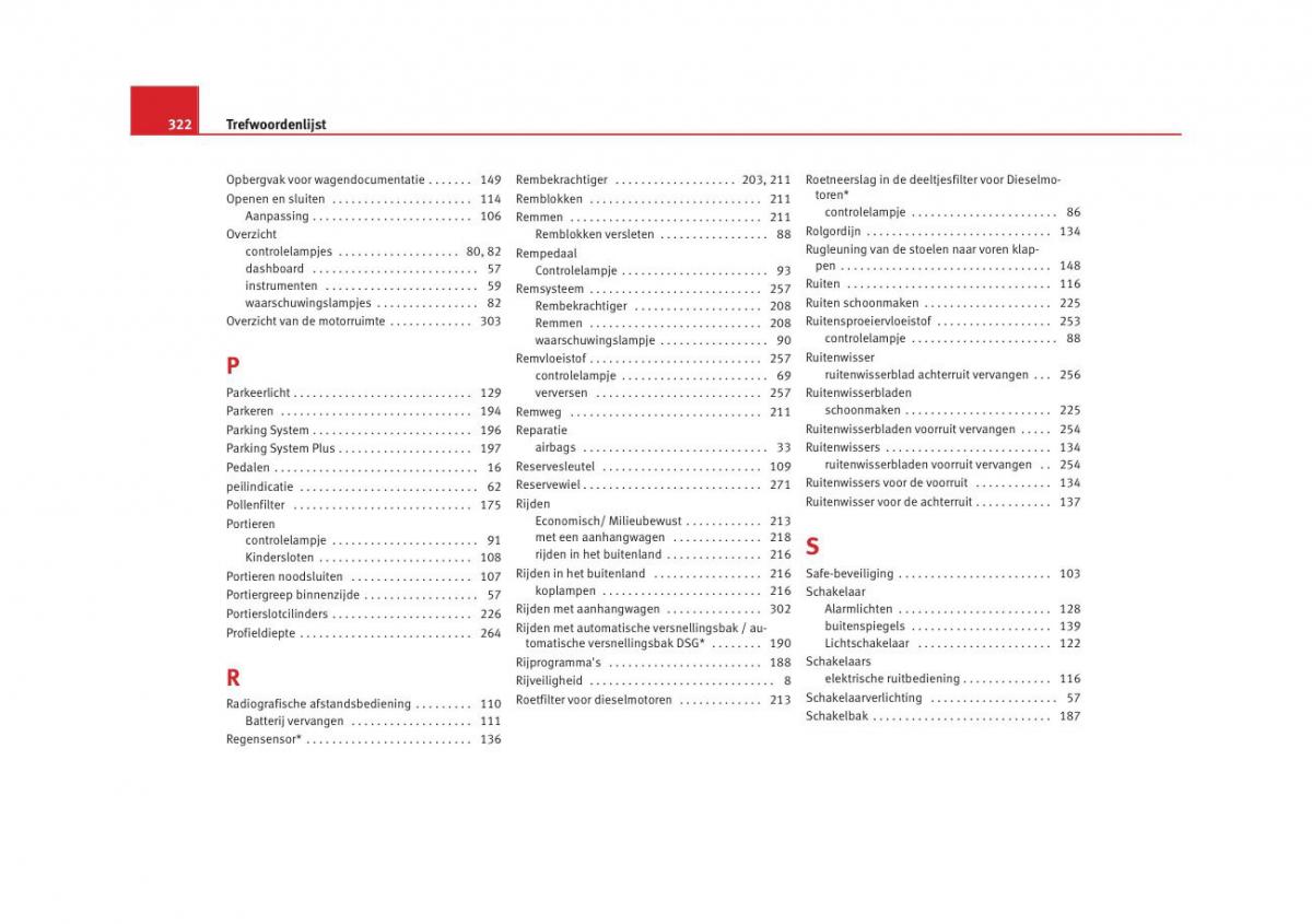 Seat Altea instruktieboek / page 324