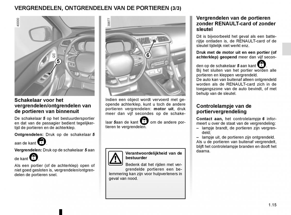 Renault Kadjar owners manual handleiding / page 21