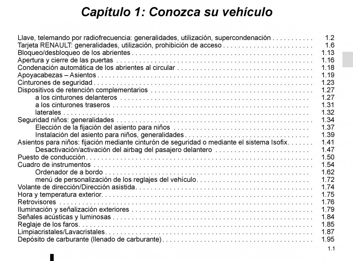 Renault Kadjar owners manual manual del propietario / page 7