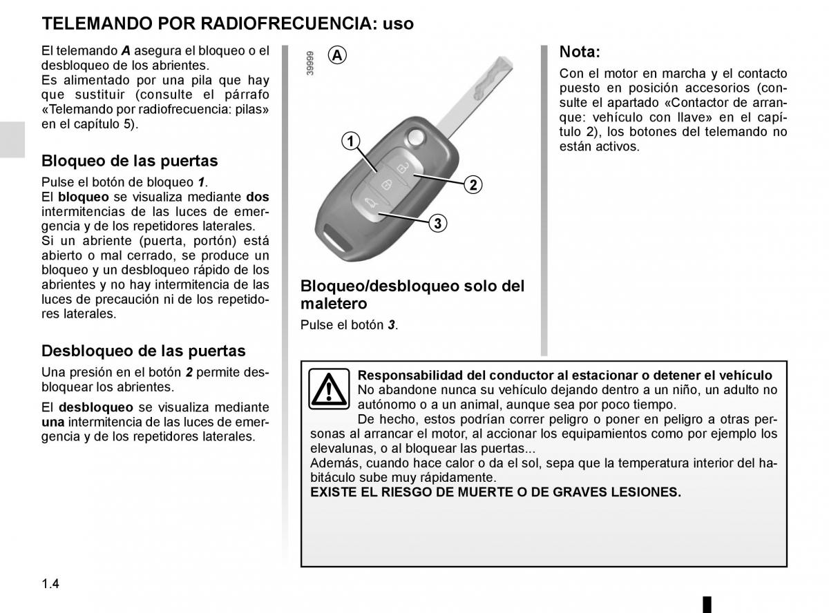 Renault Kadjar owners manual manual del propietario / page 10