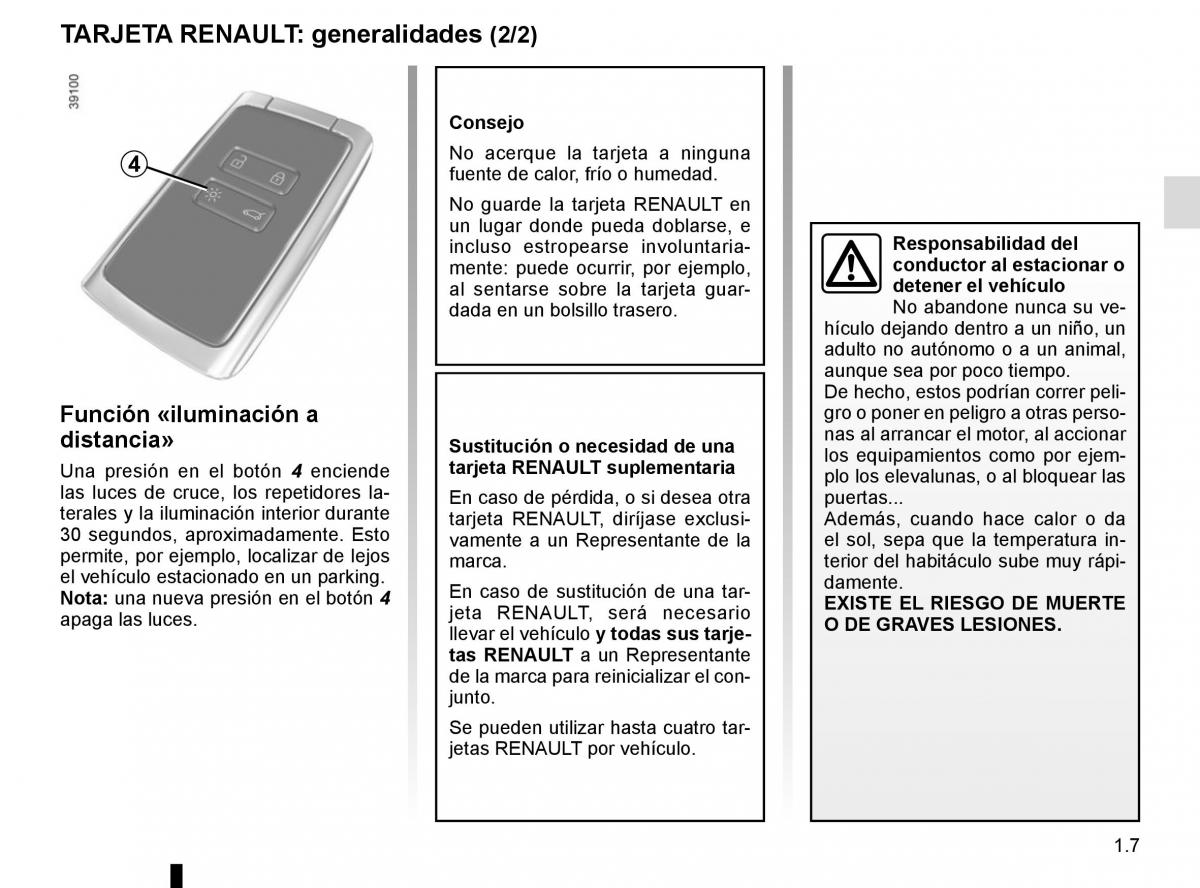 Renault Kadjar owners manual manual del propietario / page 13