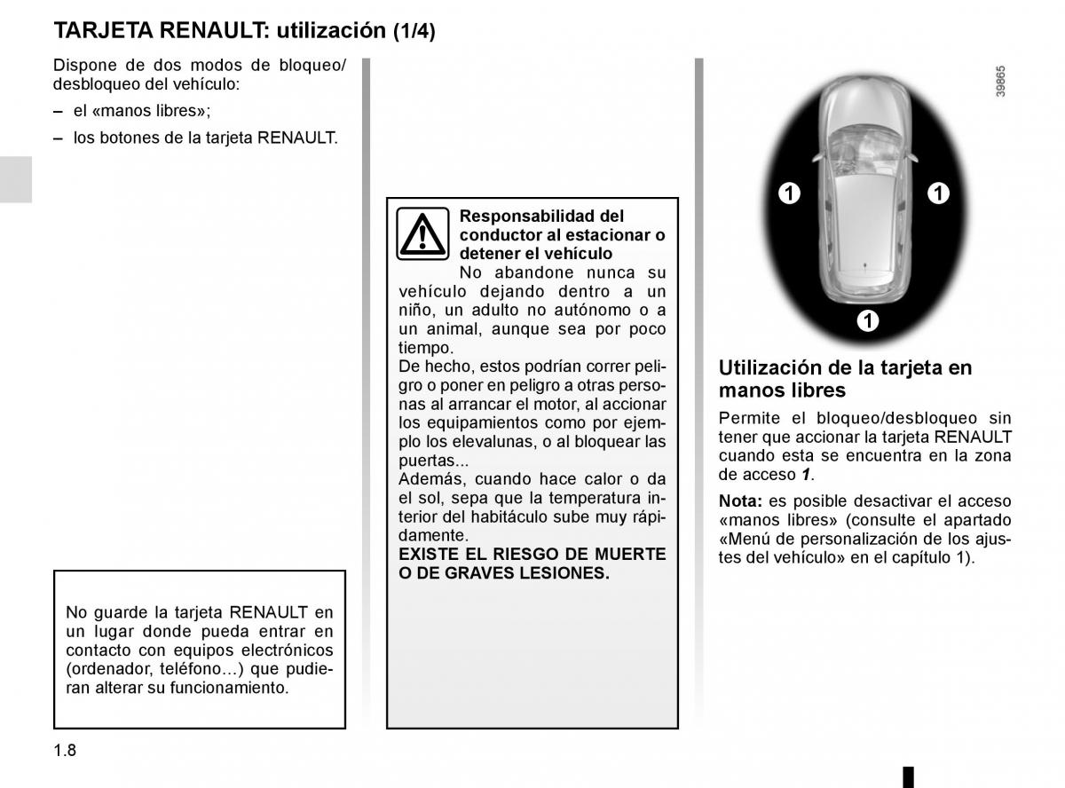 Renault Kadjar owners manual manual del propietario / page 14
