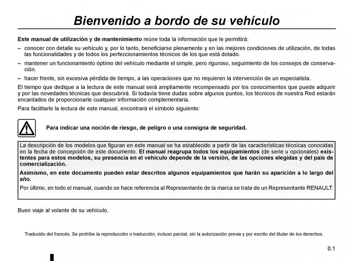 Renault Kadjar owners manual manual del propietario / page 3