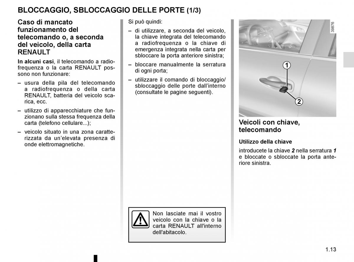 Renault Kadjar owners manual manuale del proprietario / page 19