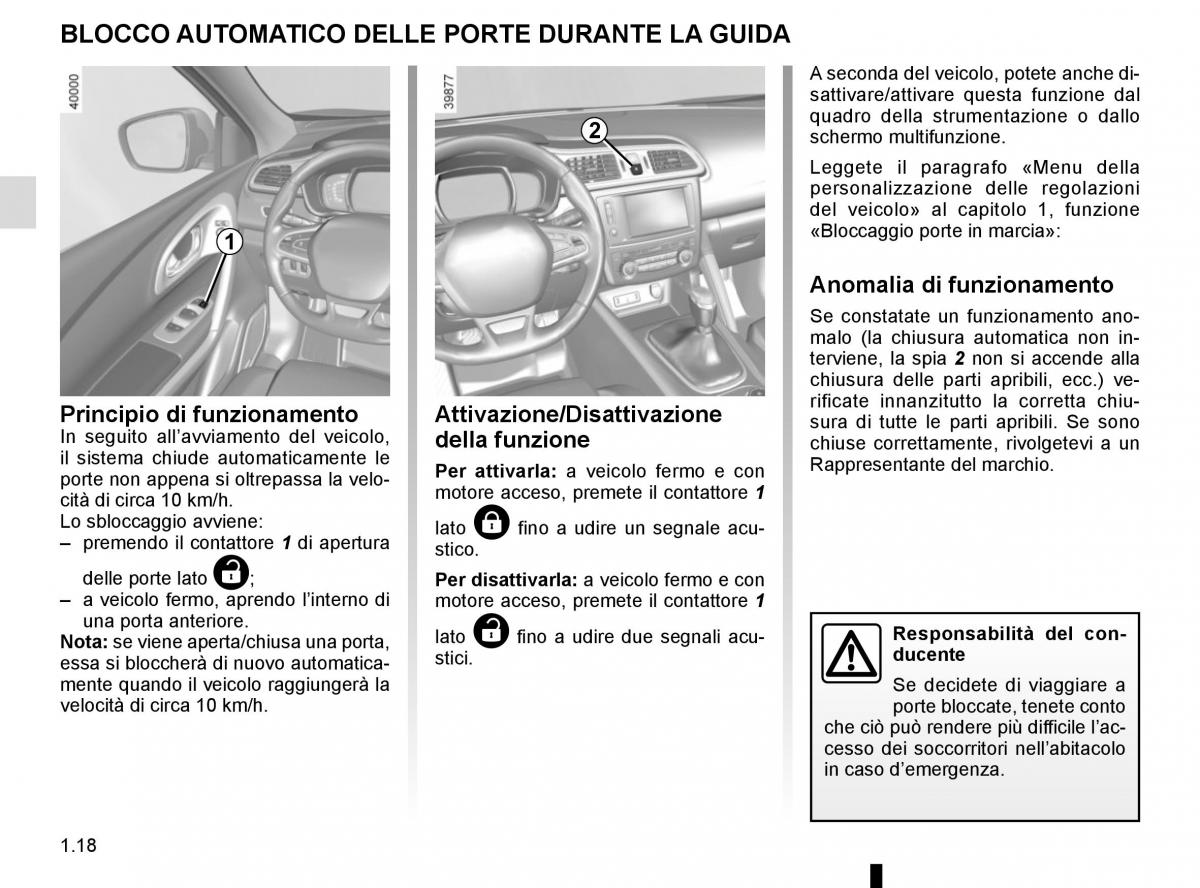 Renault Kadjar owners manual manuale del proprietario / page 24