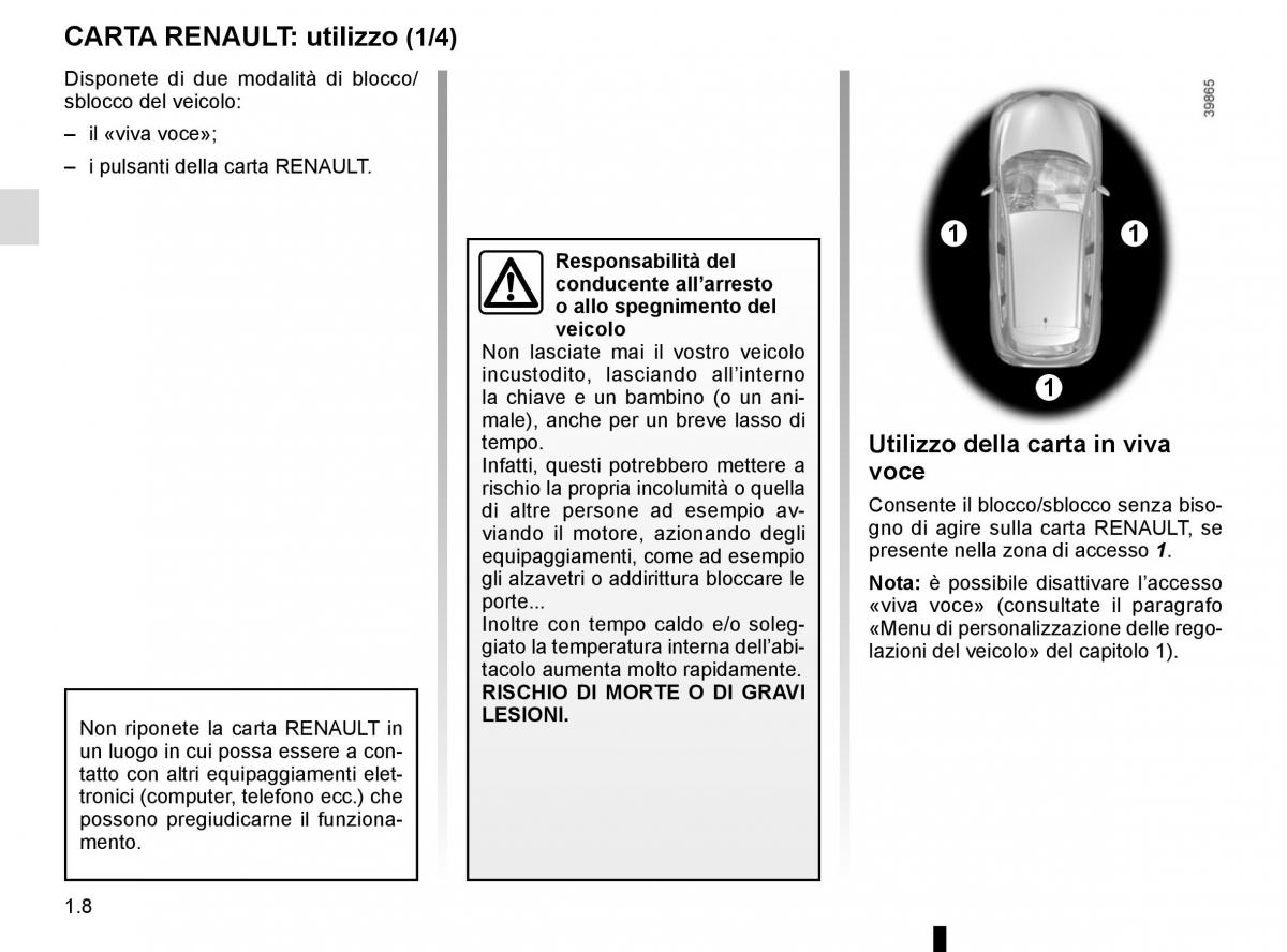 Renault Kadjar owners manual manuale del proprietario / page 14