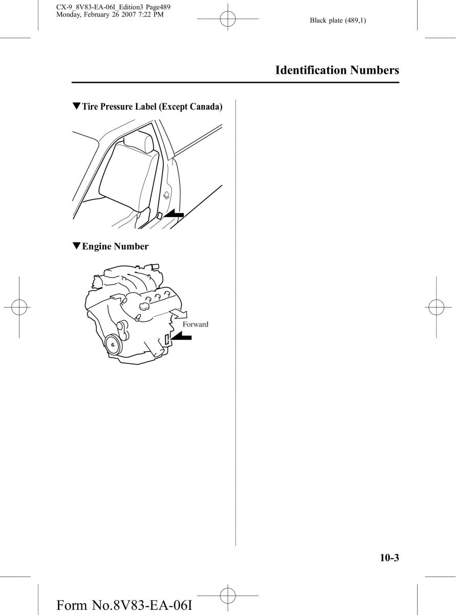 Mazda CX 9 owners manual / page 489