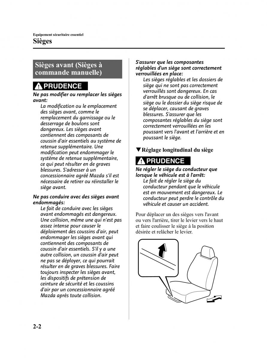 manual  Mazda CX 9 owners manual manuel du proprietaire / page 14