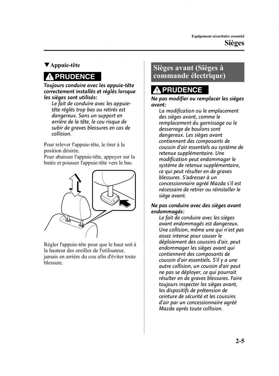 manual  Mazda CX 9 owners manual manuel du proprietaire / page 17