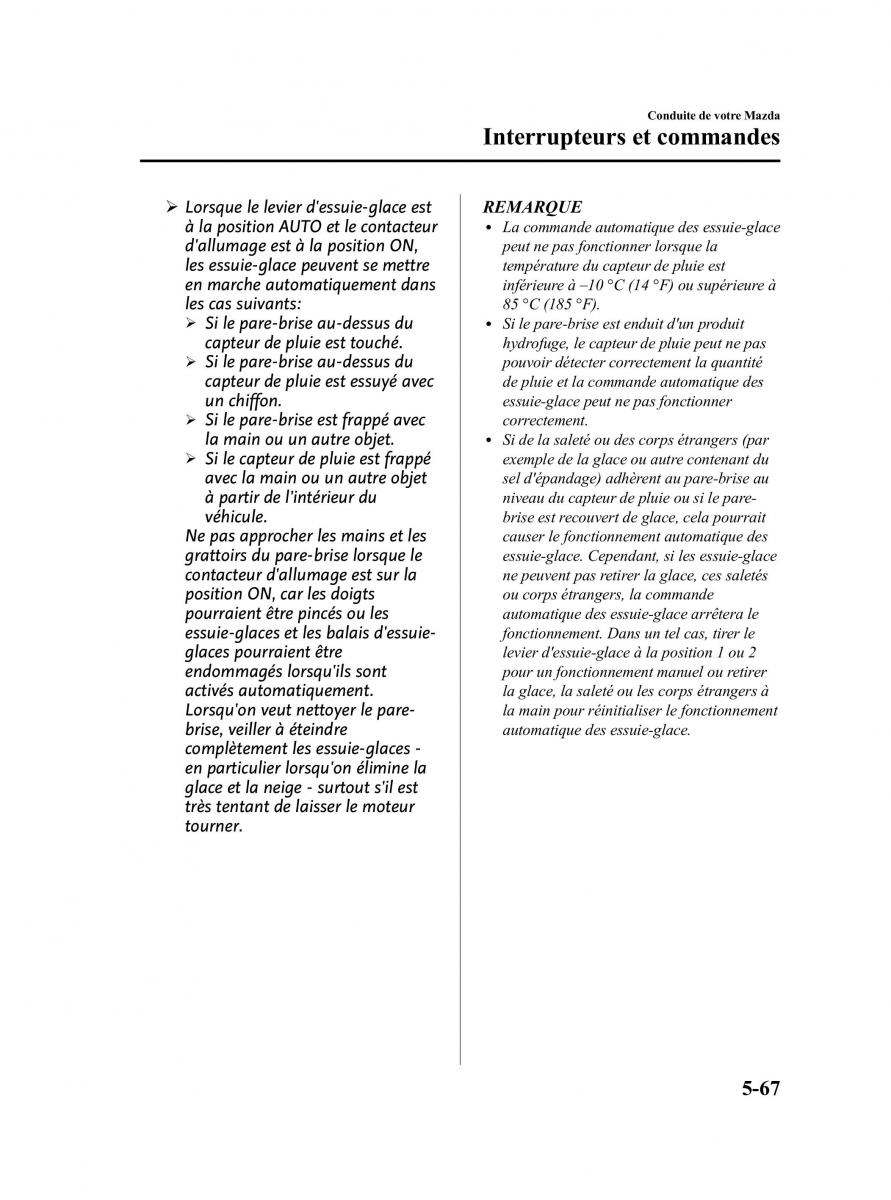 Mazda CX 9 owners manual manuel du proprietaire / page 243