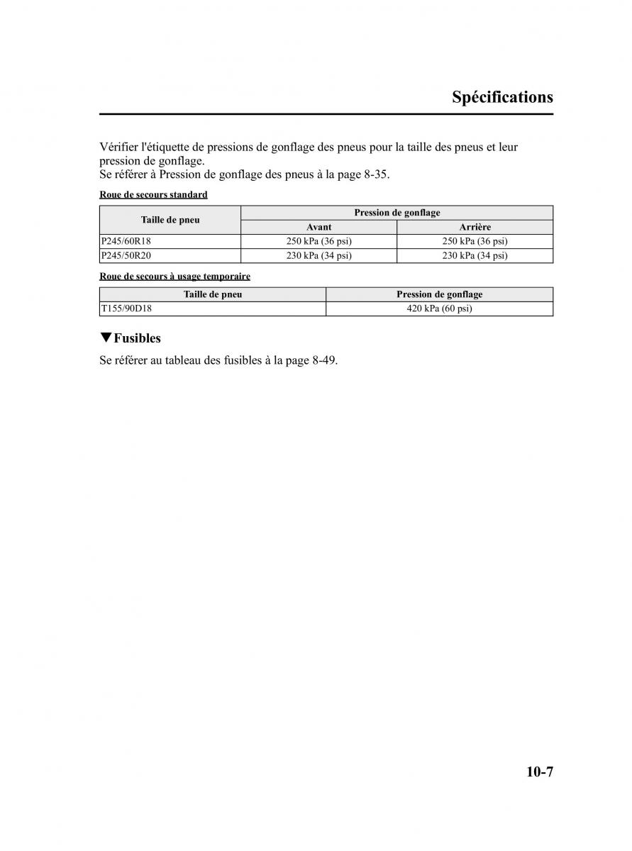 Mazda CX 9 owners manual manuel du proprietaire / page 529