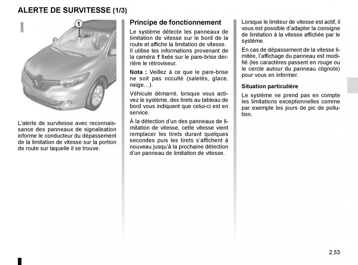 Renault Kadjar owners manual manuel du proprietaire / page 157