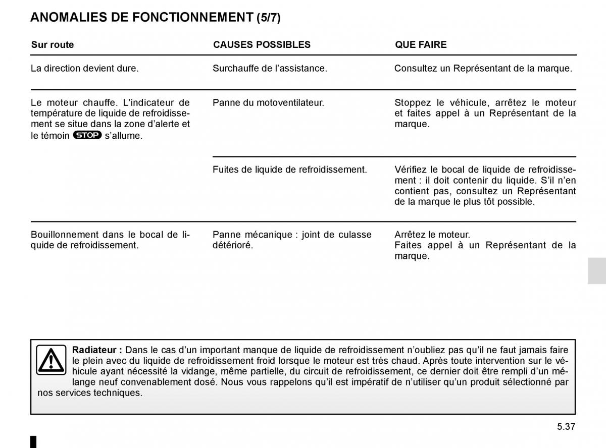 Renault Kadjar owners manual manuel du proprietaire / page 269