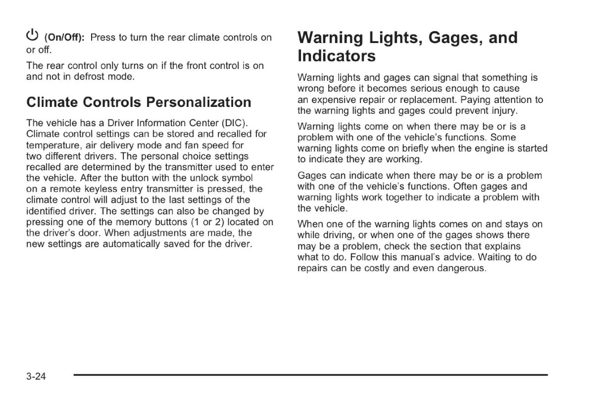 Saab 9 7X owners manual / page 60