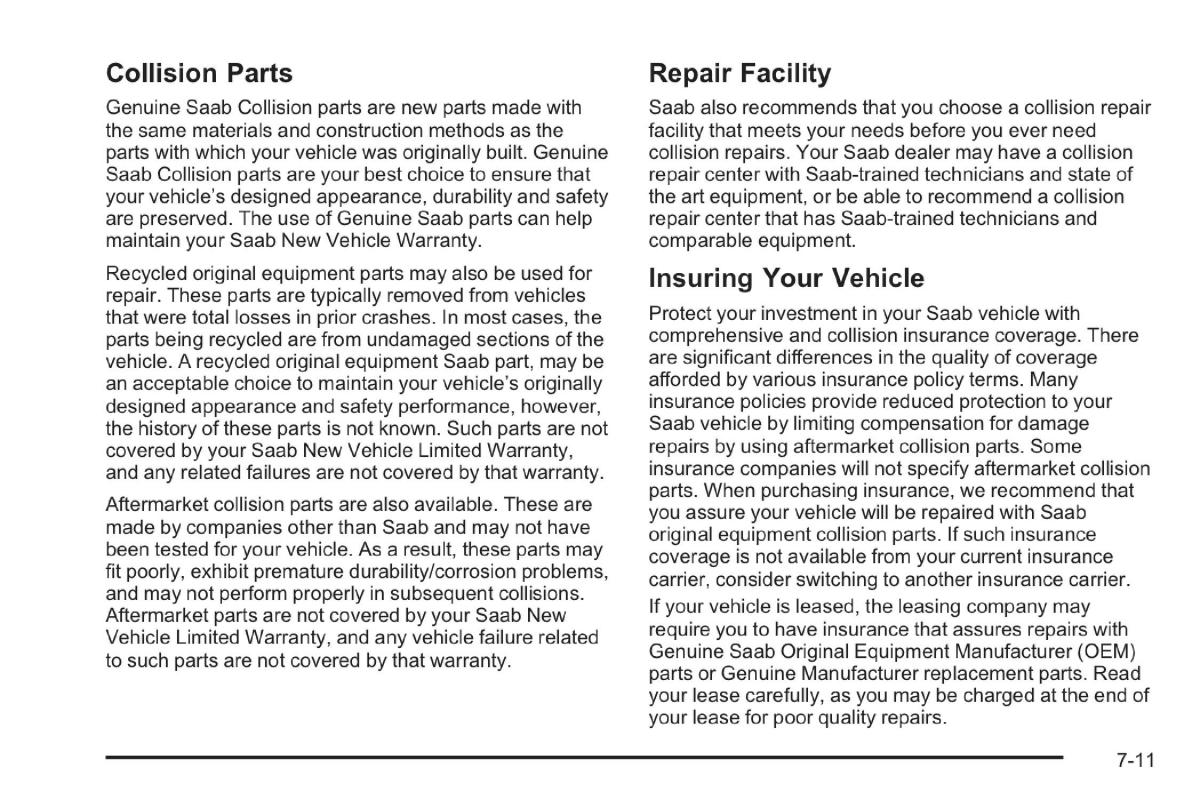 Saab 9 7X owners manual / page 345