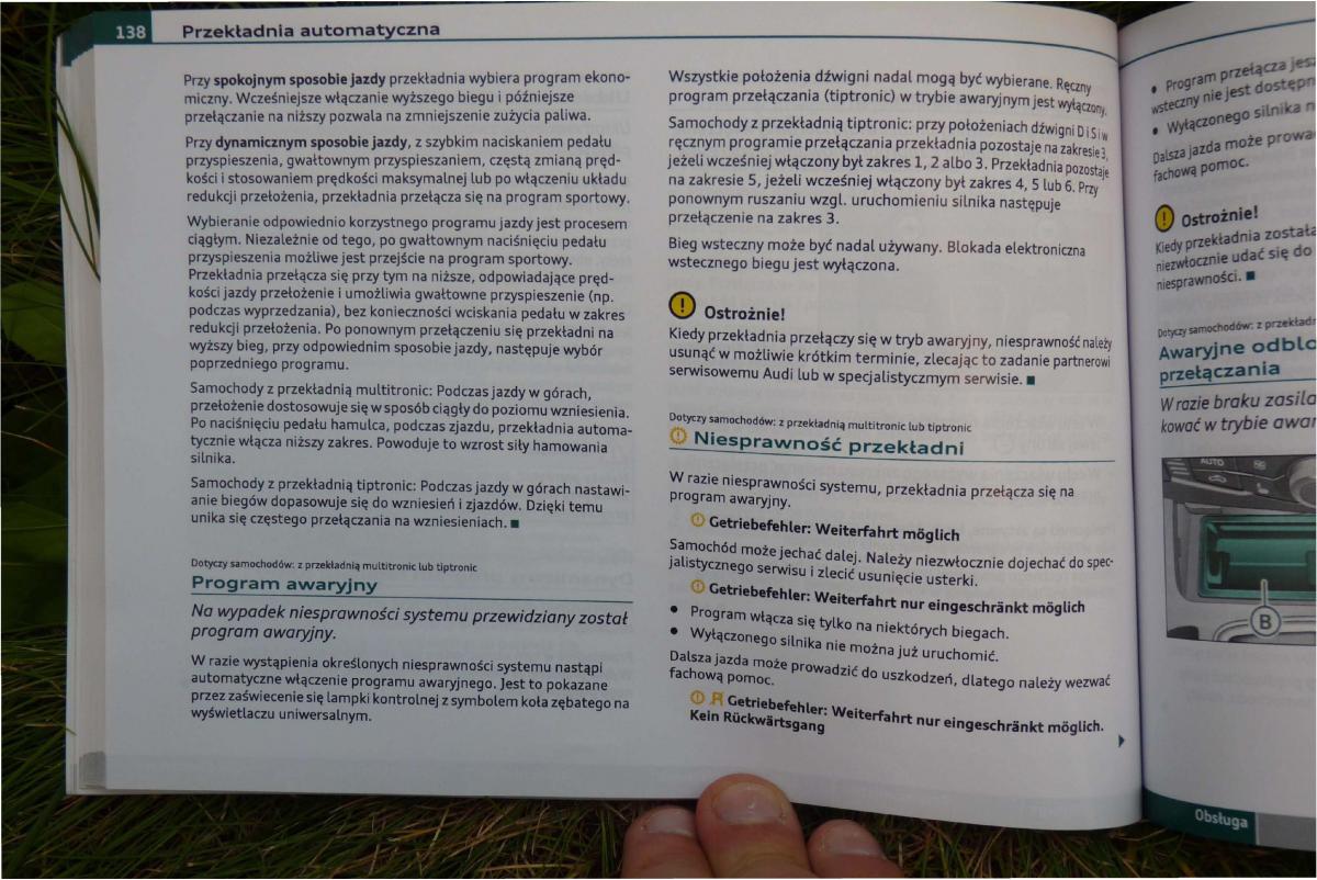Audi A4 B8 instrukcja obslugi / page 140