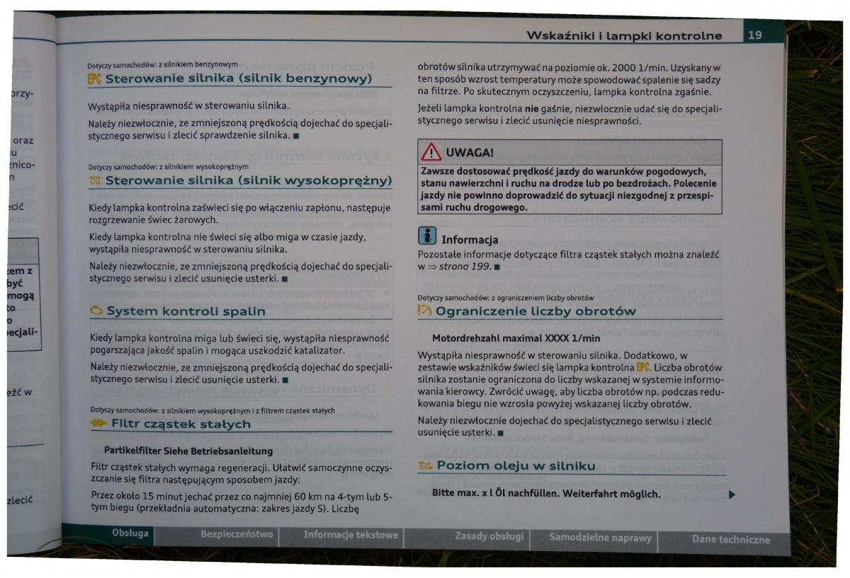 manual  Audi A4 B8 instrukcja / page 21