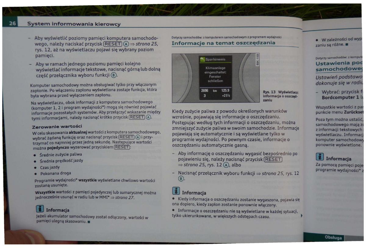 Audi A4 B8 instrukcja obslugi / page 28