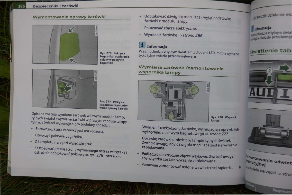 Audi A4 B8 instrukcja obslugi / page 288