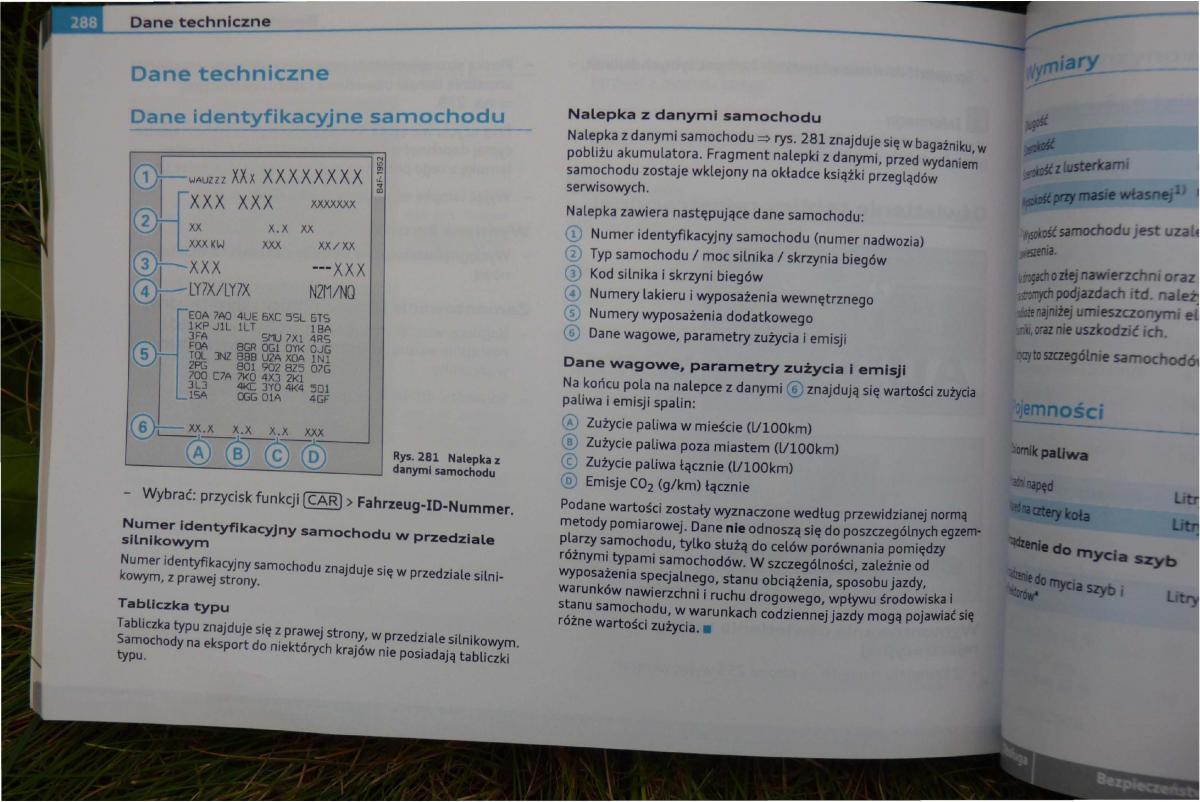 Audi A4 B8 instrukcja obslugi / page 290