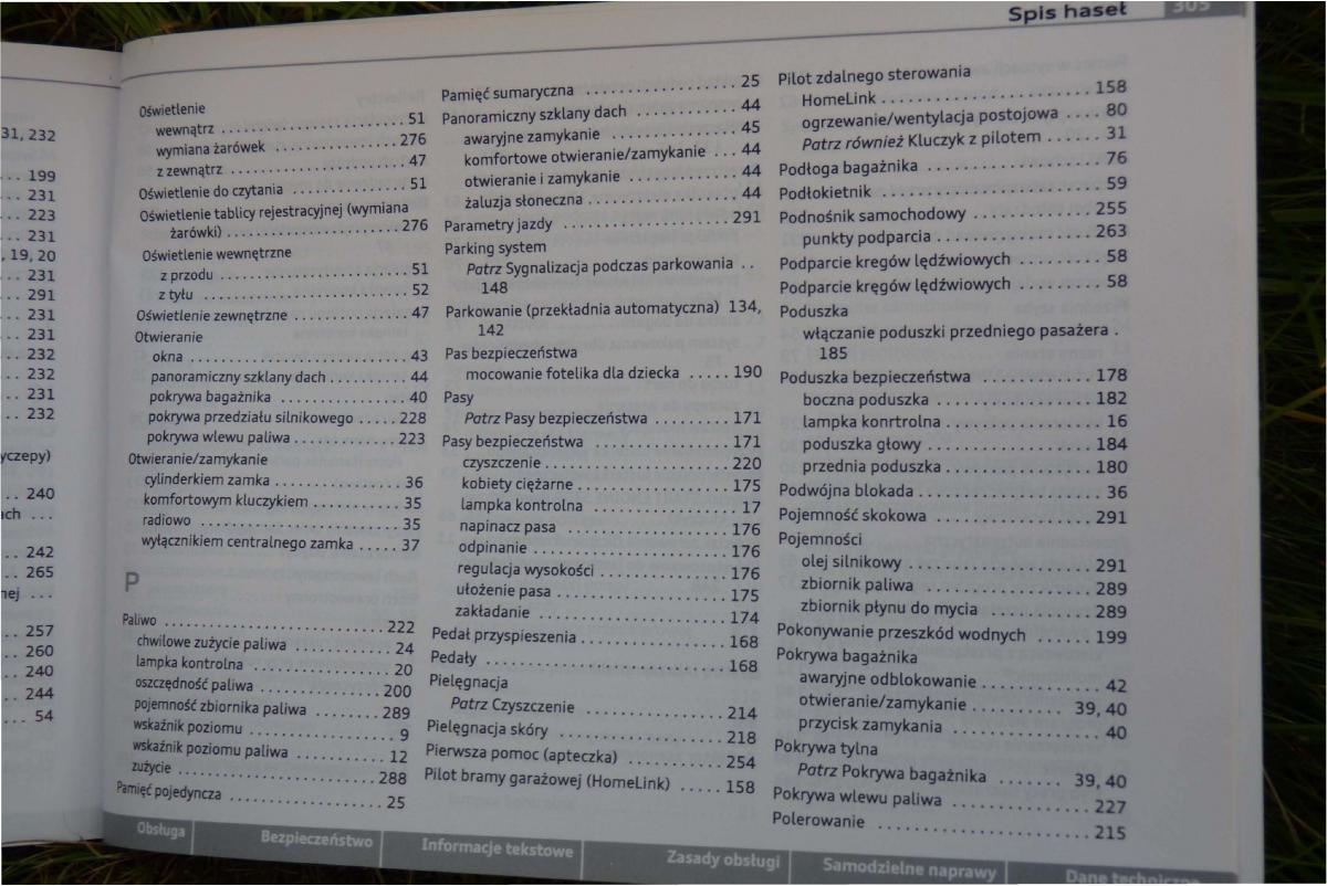 Audi A4 B8 instrukcja / page 307