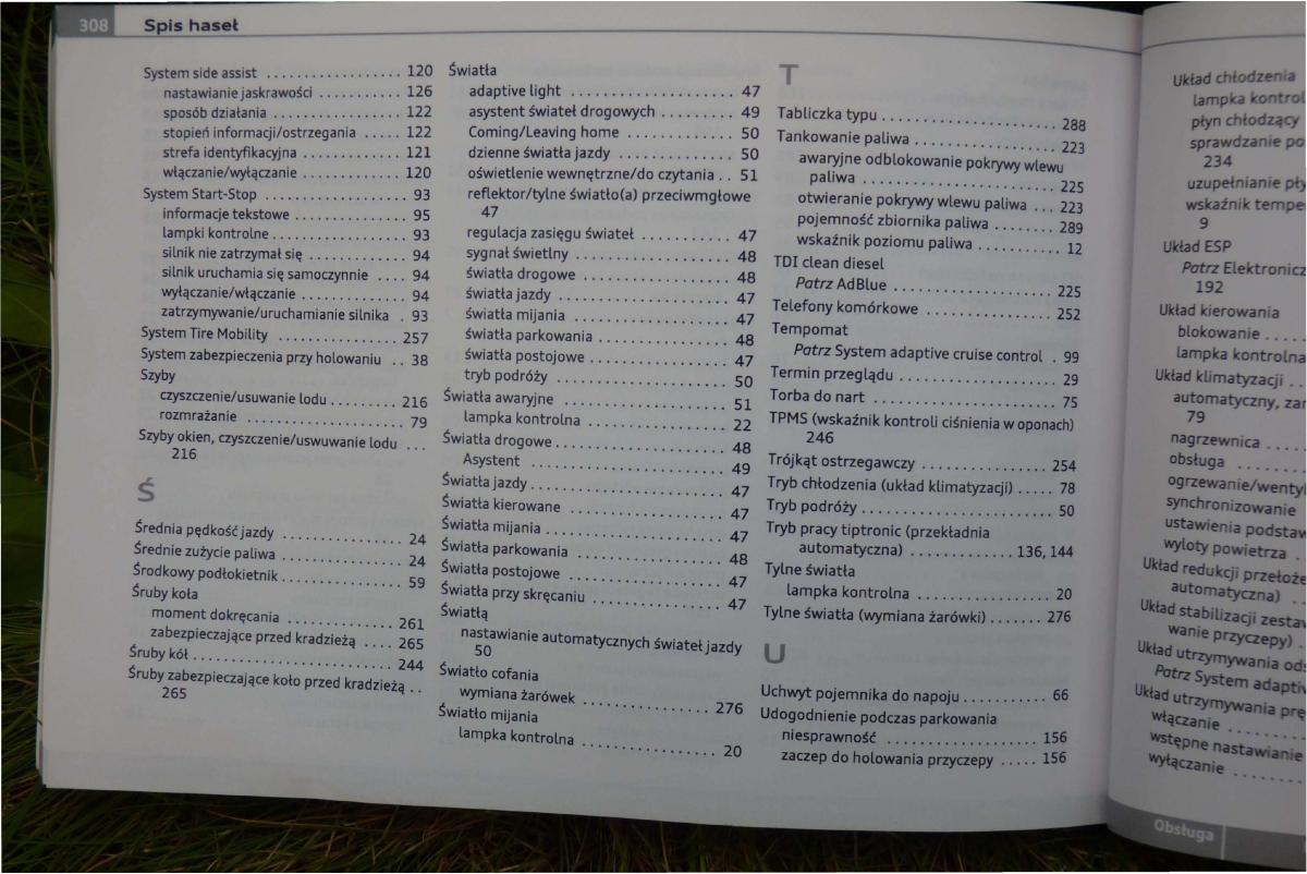 manual  Audi A4 B8 instrukcja / page 310