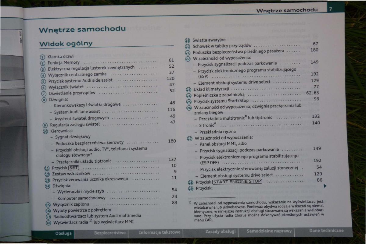Audi A4 B8 instrukcja obslugi / page 9