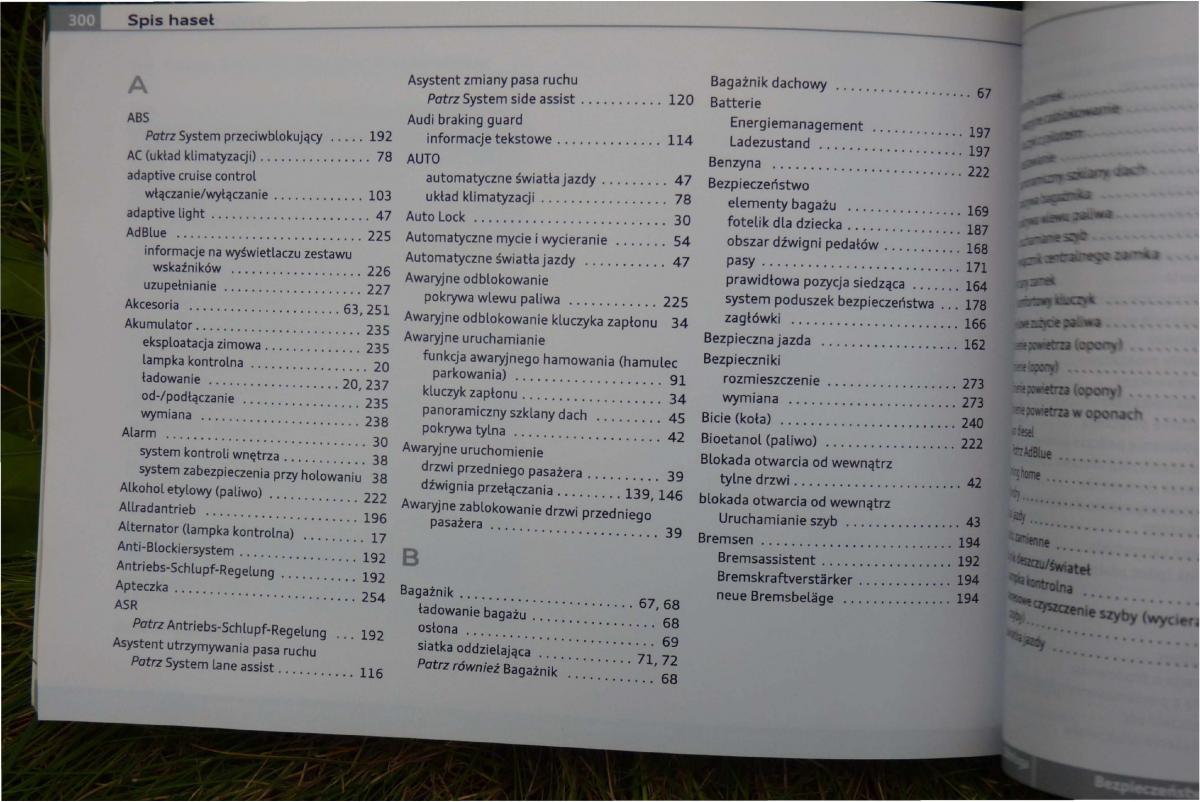 Audi A4 B8 instrukcja obslugi / page 302
