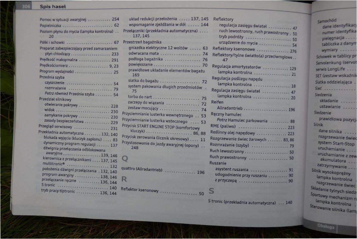 Audi A4 B8 instrukcja obslugi / page 308