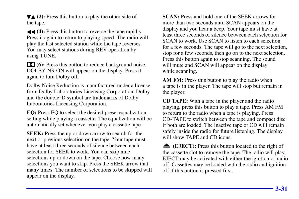 Pontiac Sunfire owners manual / page 166