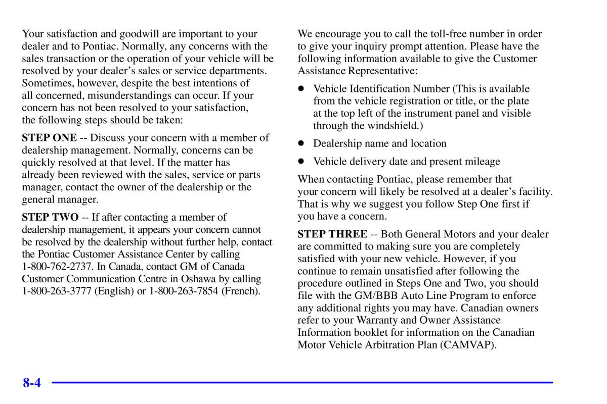 Pontiac Sunfire owners manual / page 353