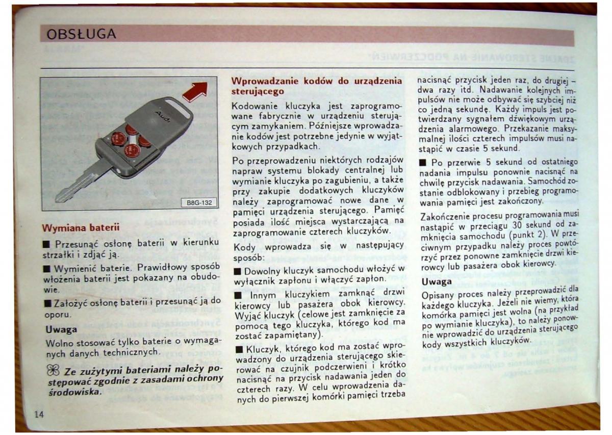 Audi 80 B4 instrukcja obslugi / page 16