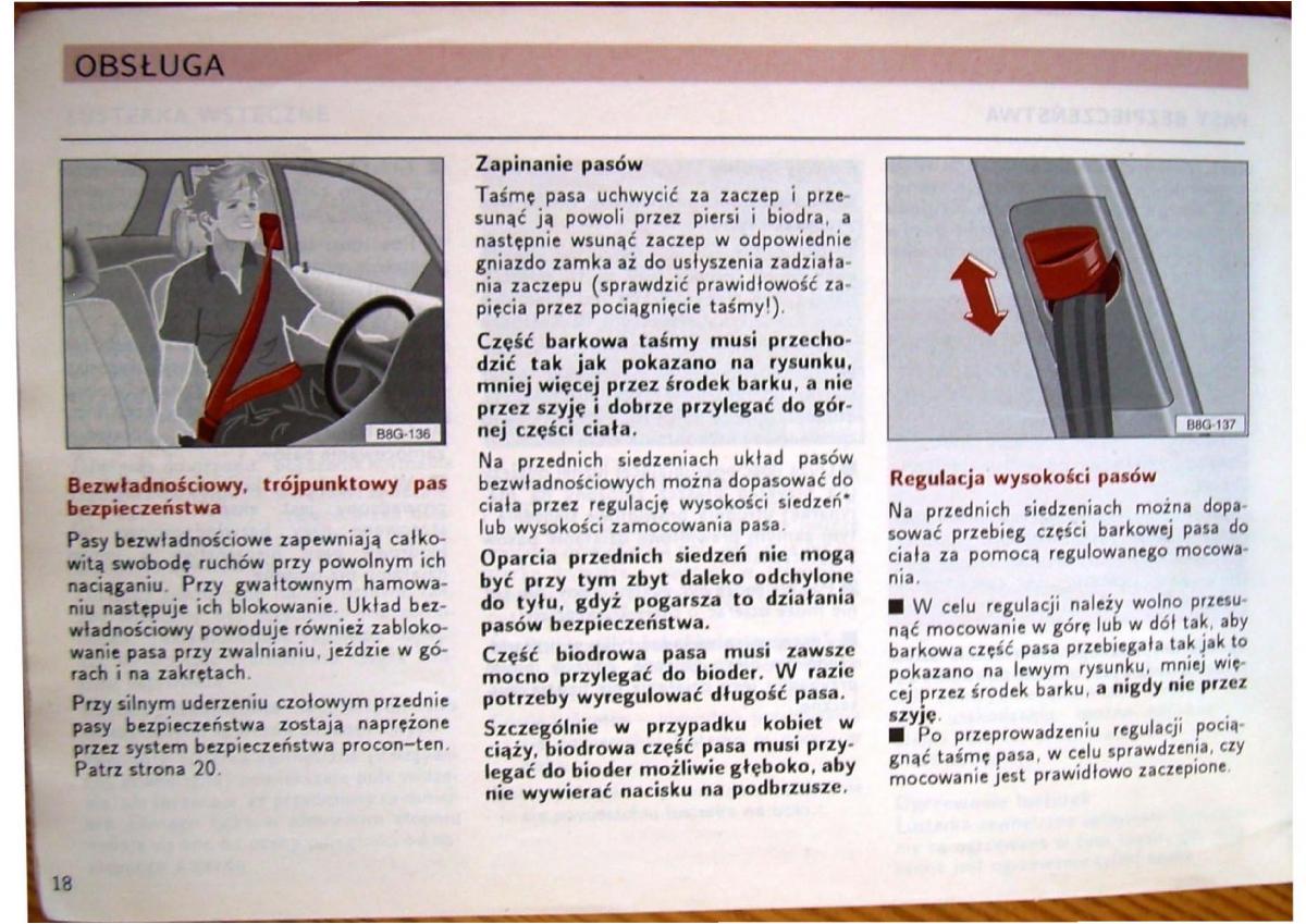Audi 80 B4 instrukcja obslugi / page 20